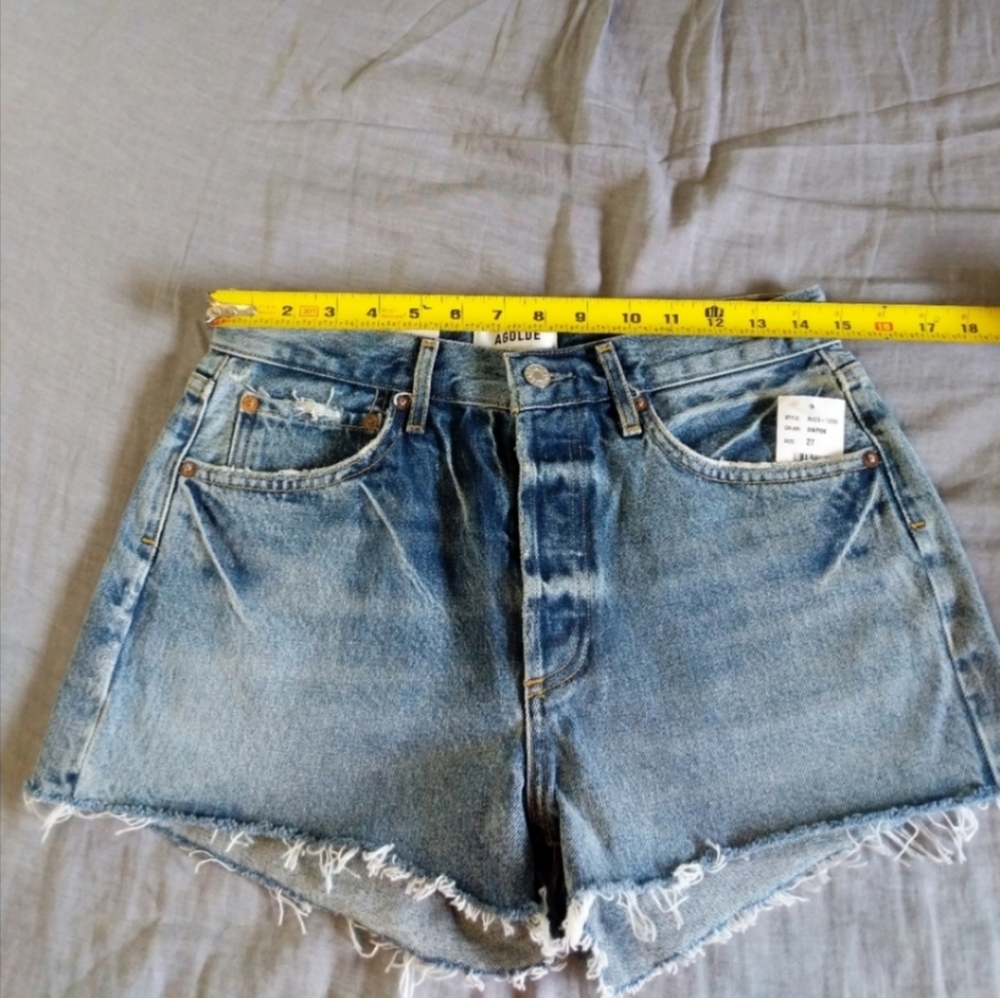 Agolde Parker Denim Jeans Shorts Swapmeet Dark - Picture 3 of 11